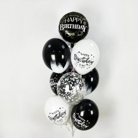 Набір кульок з гелієм для чоловіка Happy Birthday - Браш