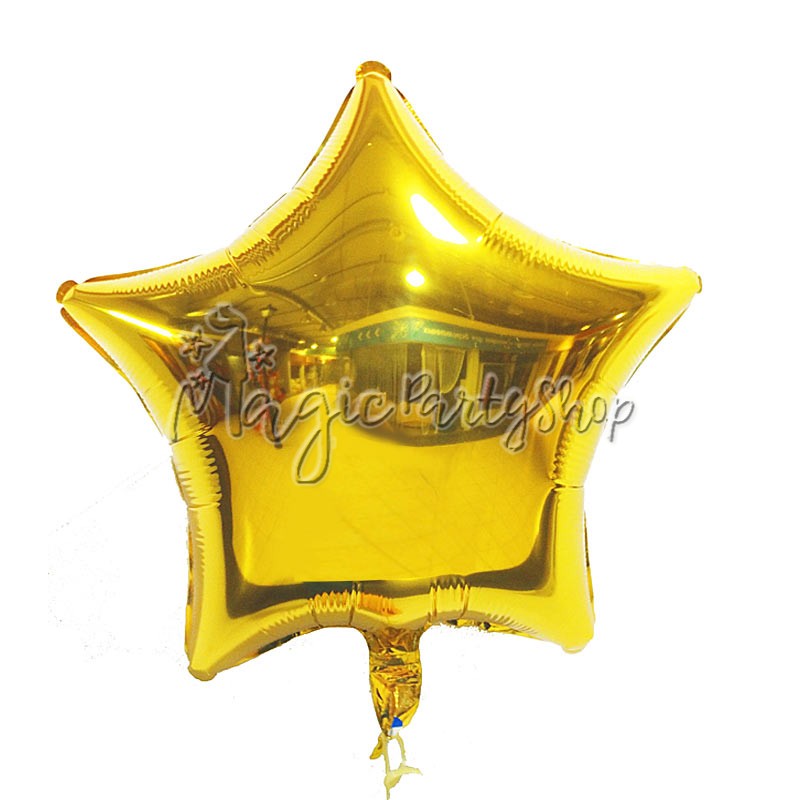 Фольгированный шар звезда золотая