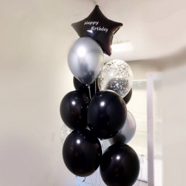 Букет із гелієвих куль Silver Black