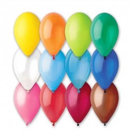 Повітряні кульки латексні 25 см Італія асорті 100 шт (упаковка)