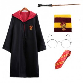 Костюм Гаррі Поттера (плащ, паличка, шарф, окуляри, краватка) Гріфіндор Костюм Гаррі Поттера (плащ, паличка, шарф, окуляри, краватка) Гріфіндор