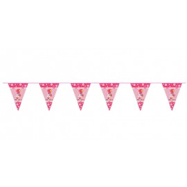 Флажки-гирлянда "1 День Рождения" розовые