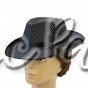 Капелюх Чоловічий чорний фетровий у смужку