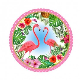 Тарелки бумажные Фламинго 10 шт